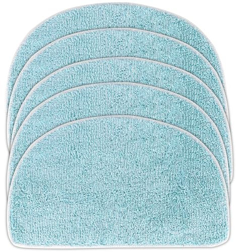 5 Stück Ersatzpad für Leifheit CleanTenso Power 2.0 Dampfreiniger, Wiederverwendbar Mikrofaser Wischbezug für Alle Böden, Dampfmop Ersatz mit Klettunterseite, Waschbare Ersatzbezüge