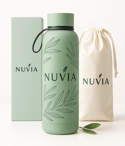 Borraccia Termica Lifestyle - Mantiene Caldo e Freddo - Senza Odore - Zero perdite - 500ml - Con Sacca in Tessuto fatta a mano - Design Italiano