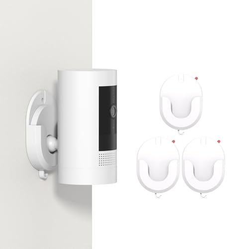 Bohrfreie Halterung kompatibel mit Blink/Ring/Wyze Kamera,Befestigungswinkel mit starkem Klebeband,passend für Ring Indoor Cam (1./2. Generation),Ring Stick Up Cam,Blink Camera 4/Blink Mini/Mini 2/XT2