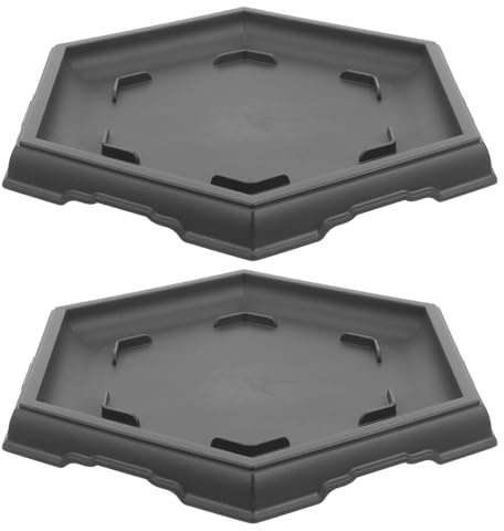 Anneome Set 2 Sottovasi Esagonali per Piante in Plastica Resistente, Vassoi di Drenaggio per Vasi da Interno e Davanzali, Piatti per Fioriere Raccogli Gocce e Terriccio