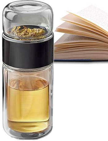 Hobngmuc Botella Infusora De Té,Botella De Té Con Infusor - de té a prueba de fugas para viajar | Taza de té con infusor para suelto, de flores, viaje a casa