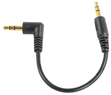 Aukson M16 3.5mm Stereo Audio Klinkenkabel AUX, 90° gewinkelt + gerade, vergoldete Stecker, 20cm, kompatibel mit Auto-Audiosystem, TV, Soundbar, Lautsprecher, Handy, Kopfhörer