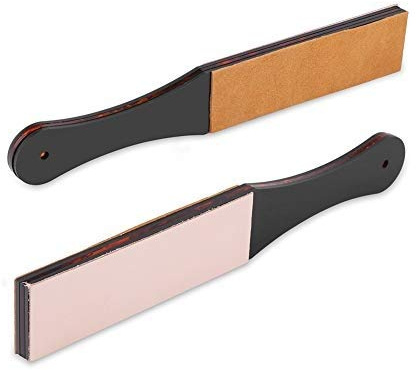 Brrnoo Pierres à aiguiser double taille en cuir synthétique pour rasoir pour homme