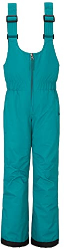 wantdo Girl's Snowmobile Snowsuit Chest High Pants Cotton Padded Trousers Skating Overall Warm Full/length Snow Bib Blue 14/16