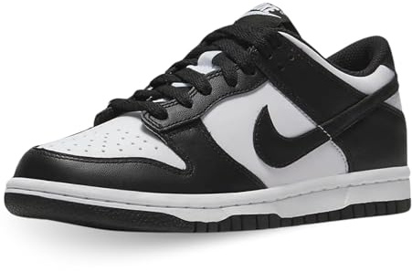 Nike Unisex Dunk Low (Gs) basketsko, Svart vit, 5 UK Child