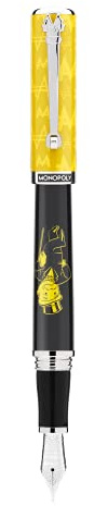 Montegrappa Monopoly Players Collection Füllfederhalter aus Edelstahl in der Farbe Tycoon Federstärke: B, Länge: 14cm, ISMXO5MM