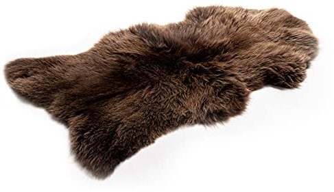 Decorating Sheepskins Premium Schaffell Echt Groß, Lammfell Echt Braun 100-110 cm, geruchlos, Fell für Stuhl, Alternative zu Kunstfell, Lammfell Teppich für das Sofa, Lammfelle, Schaffelle