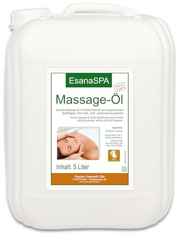 Esana SPA Massageöl (5 Liter) neutrales mineralisches Basisöl, med. Qualität DAB/Ph.Eur.