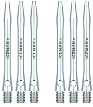 RÖD DRAGON Gerwyn pris iseman logotyp enkel aluminium medium dartstjälkar (axlar) – 3 set per förpackning (totalt 9 stjälkar)