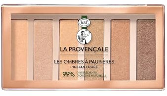 La Provençale - Les Ombres à Paupières L'Instant Doré - Fard À Paupières - 99% d’ingrédients d’origine naturelle - À l'Huile d'Olive Bio AOP Provence - 6 teintes aux Reflets Rosés, Dorés et Cuivrés