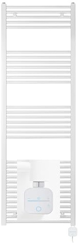 anapont Elektrischer Badheizkörper Handtuchheizkörper – Timer - Handtuchradiator, IPx5, komplett montiert – Atmosphäre & Komfort im Bad (ohne Zeitschaltuhr, 1475x600)