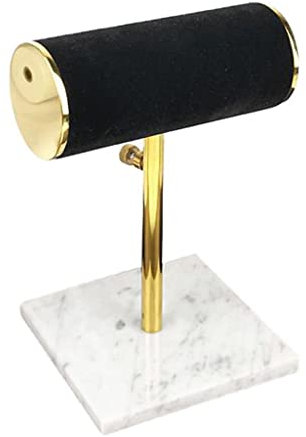 barenx Uhrenständer aus Marmor und Samt, Schmuck-Organizer für Armreifen, Schwarz