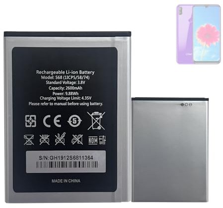 HIGHAKKU Replacement Battery Compatible with Oukitel S68 1ICP5/58/74 Oukitel C16 & Oukitel C16 Pro Cellphone