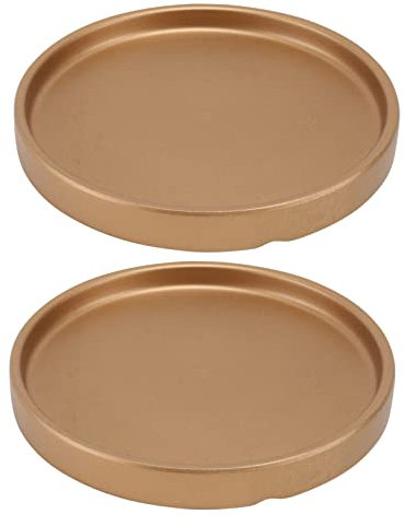 OFFSCH Plateau pour Pots de Fleurs en Céramique Lot de 2 Bac de Récupération d'eau 15 X 15 X 1,8 Cm Robuste et Antidérapant pour Jardin Balcon Support Extérieur