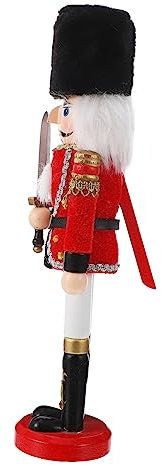 Abaodam Wooden Nutcracker Soldier Puppet Cartoon Figure Decoration for Desktop Children's Room Table Ornament