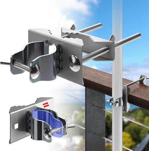 Menz Sonnenschirmhalter Balkongeländer verstellbar - Funktionale Sonnenschirmhalterung Balkon für jeden Geländertyp, platzsparender Balkonschirmhalter als Sonnenschirmständer Balkon