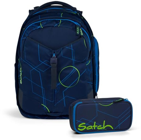 satch Match Schulrucksack Set 2tlg. (Blue Tech)