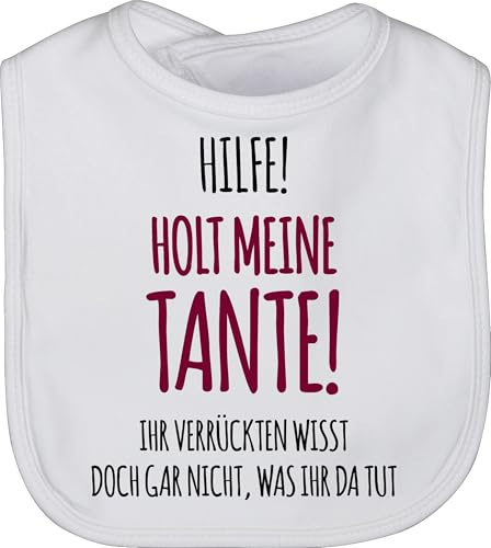 Shirtracer - Baby Lätzchen - Sprüche - Hilfe Holt Meine Tante