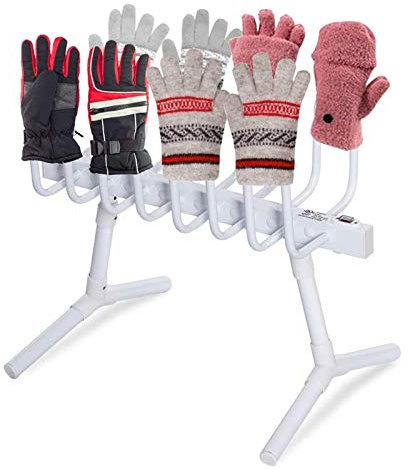 LJPZYOY 4 Paires de sèche-Chaussures électriques sur Pied, Chauffage à Sec, Support de Rail de démarrage, déshumidificateur, Thermostat Intelligent, sèche-Chaussures et Gants, 20,6 P x 13,7 H