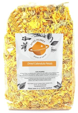 Calendula Petals | Dried Marigold Petals Loose Premium Quality by Spice Planet® Free UK P&P 25g-1.9kg (90 Grams)