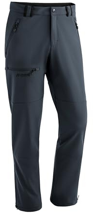 Maier Sports Adakit för män, vinterbyxor med fleece inuti, ventilerande och varma softshell-byxor