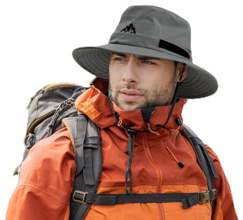 Comhats Cappelli impermeabili per uomini e donne, tutte le stagioni, passeggiate, golf, safari, pesca, escursionismo, regolabile, ripiegabile, antivento, 54-63 cm