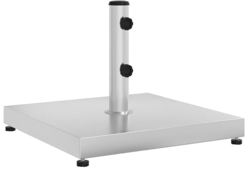 Tidyard Base de Parasol pour mâts Ø32/38/48 mm 28 kg carré Base de Lestage, Pied de Parasol pour Parasols, Support de Parasol pour Terrasse, Piscine, Patio, Jardin, Balcon