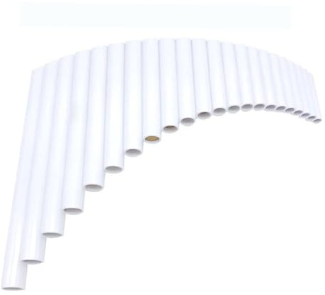 Panflöte Konzert PanFlute 22 Pfeifen ABS-Material Flauta Panflöte Rechts-/Linkshänder Handgefertigtes Volksmusikinstrument(R White)