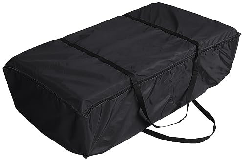 Qussedser Bolsa de Almacenamiento de Pacas de Heno, Bolsa de Transporte de Pacas de Heno, Bolsas Plegables para Pacas de Heno de Ganado de Caballos con Cremallera Impermeable Negro