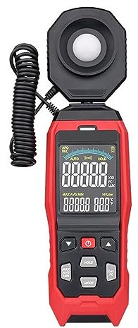 Medidor De Luz Digital, Luxómetro Portátil, Medidor De Luz Digital Fotografía Luxómetro Sonda Desmontable Iluminómetro Lux/Fc Fotómetro Probador Ambiental para Fábricas,Almacenes,Escuelas,Oficinas,Fam