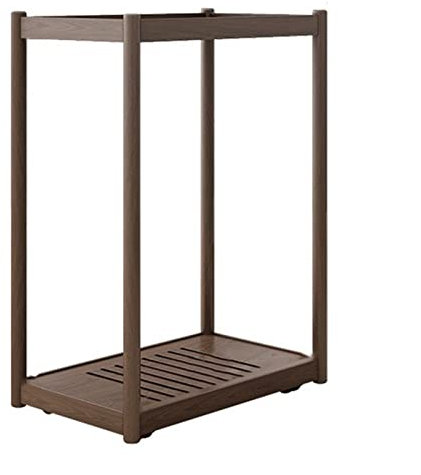 huanglyc-232 Mobile CPU Stand 2-tier PC Tower Stand, Mobile CPU Stand Holder with Invisible Casters Wheels, Wooden Rolling PC Case Floor Stand Fit Most PC Case Fits Most PC(Bruin,Large)