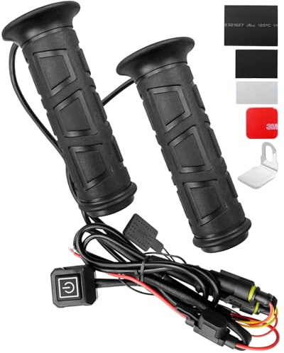 Manopole riscaldate Lock-On ATV, 7/8 12 V, riscaldatore per manubrio con scalda pollice, 3 impostazioni di calore, riscaldatori elettrici