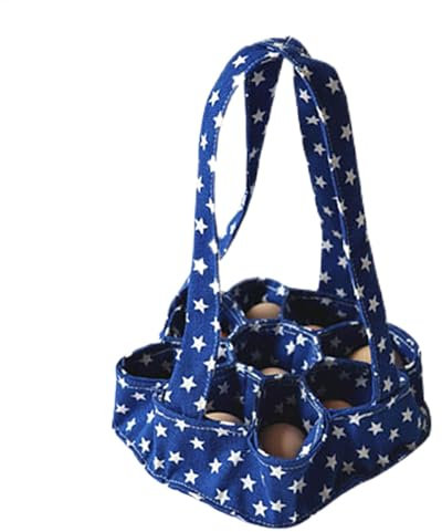 Bolsa de huevos, cesta de huevos de tela con 7 bolsas, delantal portátil de recolección de óvulos, colector de óvulos de granja, almacenamiento de manos para corral de pollo, jardín, cocina, accesorio