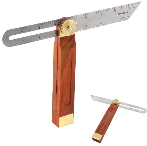 Trsnzul Rapporteur d'angle Multiple de Dégustation Réglable en T, Angle Fausse Equerre Angle Multiple de Précision Equerre Menuisier en Acier Inoxydable Avec Fonction de Verrouillage
