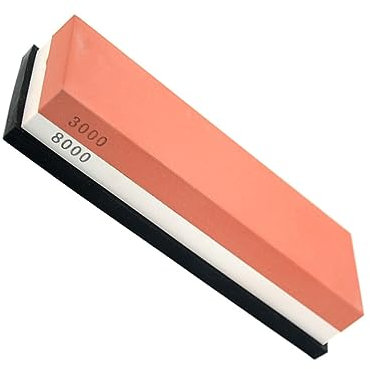 Housoutil Whetstone Double-Sided Red and White Sharpening Stone Abrasive for Home Kitchen Restaurant Use Sharpening Stone