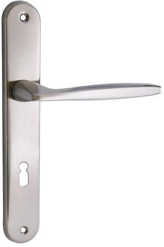 domino Maniglia per porta 72 manopole BB-Buntbart Set maniglia lunga per porta della camera, porta dell'ufficio, della cantina e della porta interna, accessori per porta in alluminio nichel MIA M9