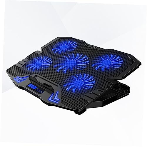 BAZEITFLOW Base Raffreddamento Laptop con Ventole Silenziose Superficie Resistente Supporto Regolabile Inclinato per Dissipazione Del Calore Alimentazione USB Adattatore Antiscivolo Design