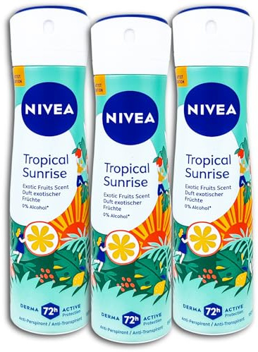3 er Pack NIVEA Deo Tropical Sunrise Spray 3 x 150 ml