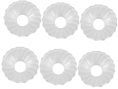 Ipetboom 6pcs Clear Glass Wax Drip Catchers for Taper Candles High-temperature Resistant Round Wax Holders Decorative Drip Protectors for Candlesticks for Parties and Home Use