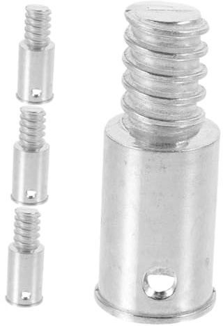 Veemoon 4pcs American Threaded Tip Repair Kit Metal Broom Handle End Connector Replacement Extension Pole Adapter Compatible Telescopic Poles for Cleaning