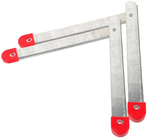 OATIPHO 2pcs 47cm Folding Ladder Hinge Heavy Duty Aluminum Alloy Ladder Joint Connector Screws and Decorative Caps Attic Accessories for Folding Step Support