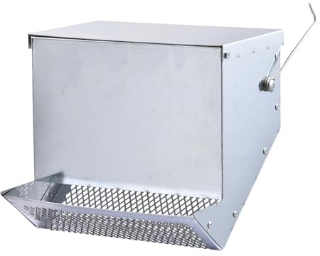 Kaninchen Futter Spender - Automatischer Fressnapf mit Deckel - Kaninchenheufutterspender | für Innen- und Außenbereich Haustierpflege Kleintier Vogel Hamster Frettchen Kistentraining