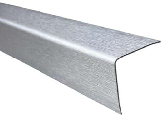 Edelstahl Winkel Profil Eckschutzschiene 3-fach Kantenschutz Treppenleiste K240 Edelstahl V2A 1.4301 – gebürstete Oberfläche Körnung 240, Größe: 1500 mm, Stil: 50x50 mm, Farbe: 1,0 mm