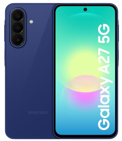 Samsung Galaxy A27 Smartphone, 128GB Blue | Circle to Search, Object Eraser, 50MP Camera, IP64, 5000 mAh Battery, 6x OS upgrades, 3 Year Warranty (UK Version)