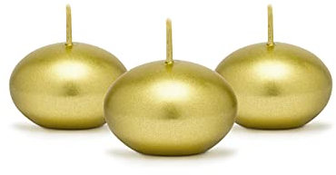 PartyDeco, Candele Galleggianti, per Matrimonio, Cerimonie, 50 unità, Oro