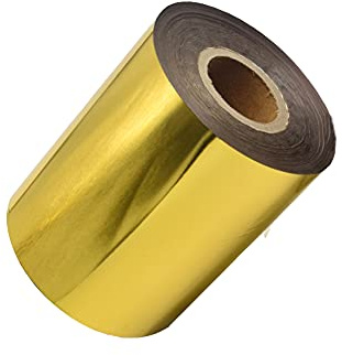 Gold Hot Foil Stamping Paper 3 x 400ft for Leather Bronzing Machine PU Heat Transfer Anodized Gilded Paper (3 inch Width, Gold)