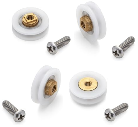 Shower Part Grooved Door Rollers/Wheels/Runners L041, Diameter 19mm, Wheel Thickness 5.5mm, Replacement Parts, 4 x L041