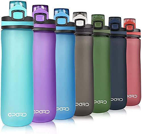 Opard Trinkflasche Kinder Auslaufsicher 0,6L/0.9L, 0,7L/1L (mit strohhalm), Sport Trinkflasche Schule, Gym, Fitnesss, Fahrrad - Wasserflasche 600ml mit deckel, Inbegriffenes Filter, BPA-Frei