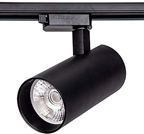TECNOLUX EURO Foco sobre carril bifasico Concha negra LED 30W 3200 lm bifasico 4200K luz neutra