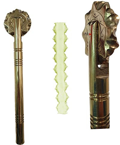 Rotella tagliapasta sardo su rudigliu artigianale in ottone massiccio n.07